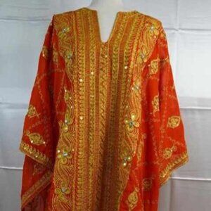 Authentic Ladies Kaftan Caftan Robe Festive Dance Evening Intricate Embroidery